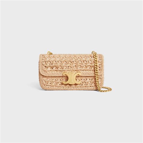 celine triomphe wallet on chain|celine raffia bag triomphe.